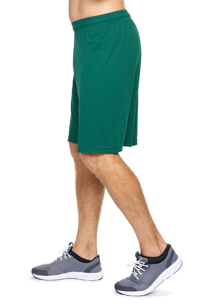 Expert Apparel Men's Oxymesh™ Training Shorts in Forest Green Image 2#color_forest-green