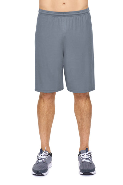 Expert Apparel Men's Oxymesh™ Training Shorts in Graphite Image 2#color_graphite