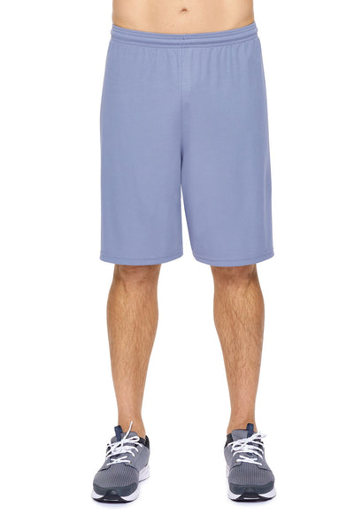 Expert Apparel Men's Oxymesh™ Training Shorts in Steel#color_steel