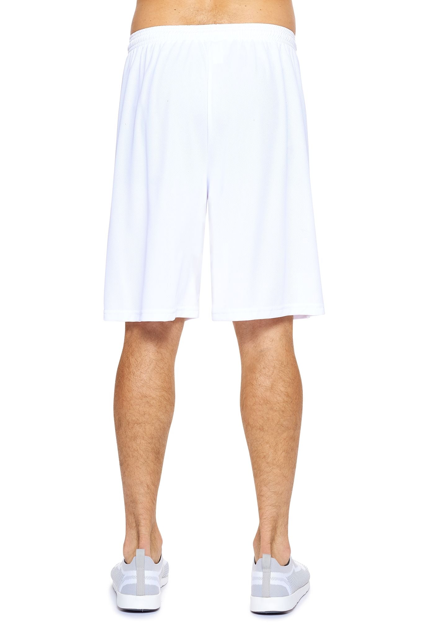 Expert Apparel Men's Oxymesh™ Training Shorts in White#color_white