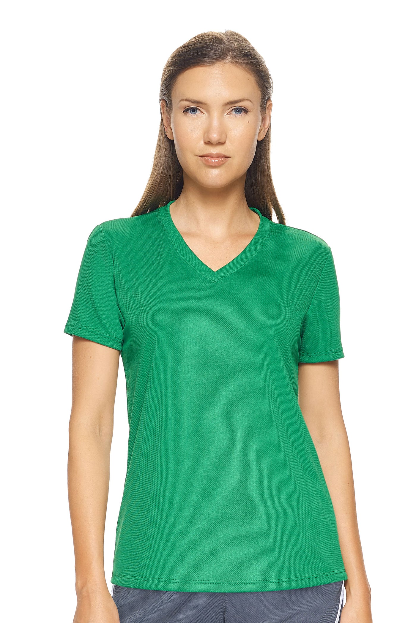 Oxymesh™ V-Neck Tec Tee (Continued)🇺🇸 - Expert Brand Apparel#color_kelly-green