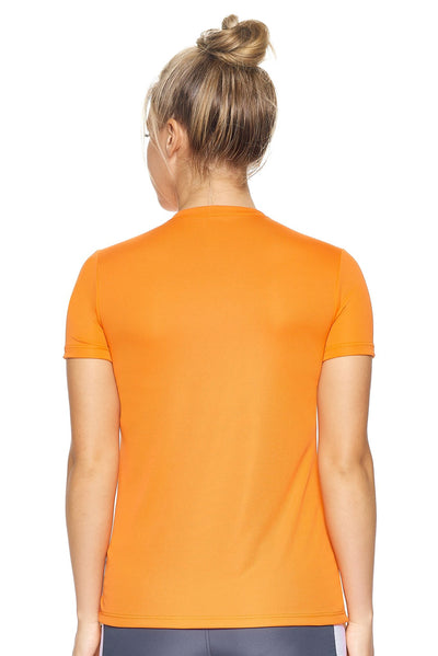 Expert Brand Retail Made in USA Sportswear Activewear Women's Short Sleeve V-neck Tec Tee Oxymesh orange 3#color_orange