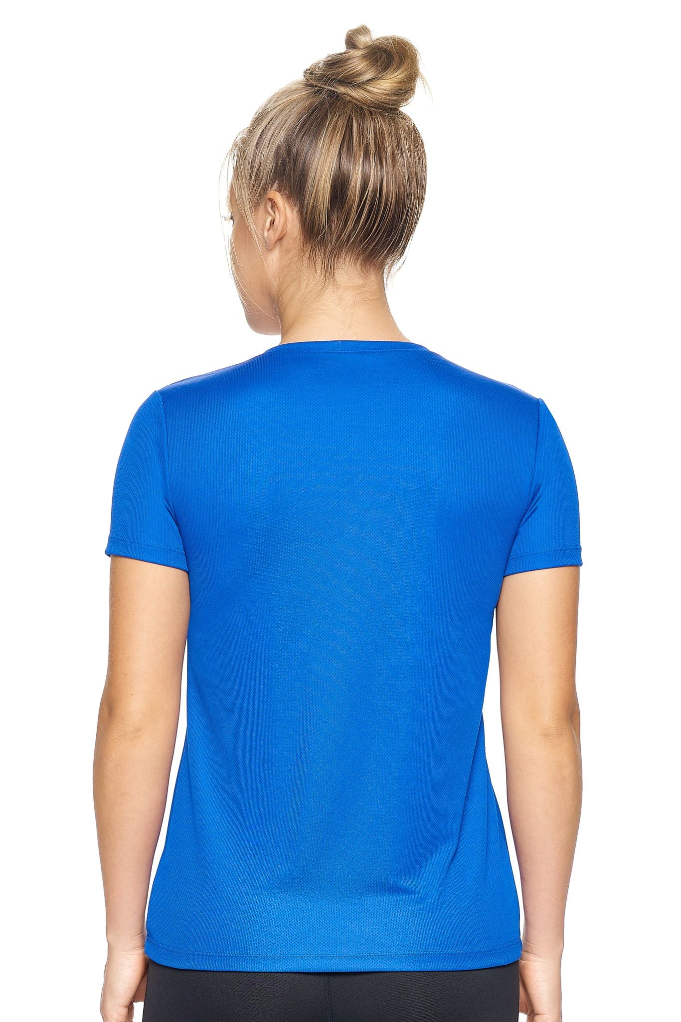 Expert Brand Retail Made in USA Sportswear Activewear Women's Short Sleeve V-neck Tec Tee Oxymesh royal blue 3#color_royal-blue