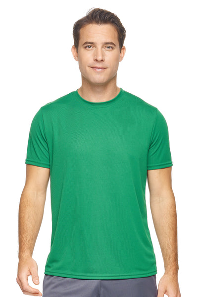 Expert Brand Retail Sportswear Made in USA Men's Oxymesh™ Crewneck Tec Tee kelly green#color_kelly-green