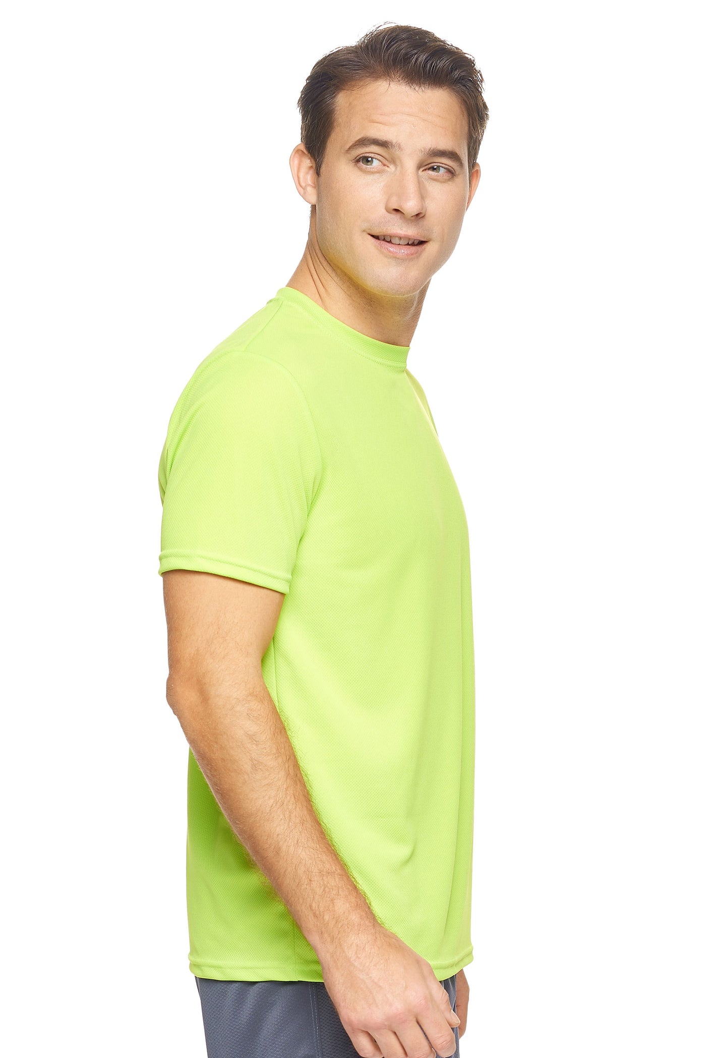 Expert Brand Retail Sportswear Men's Oxymesh Tec Tee Made in USA activewear Key Lime 2#color_key-lime