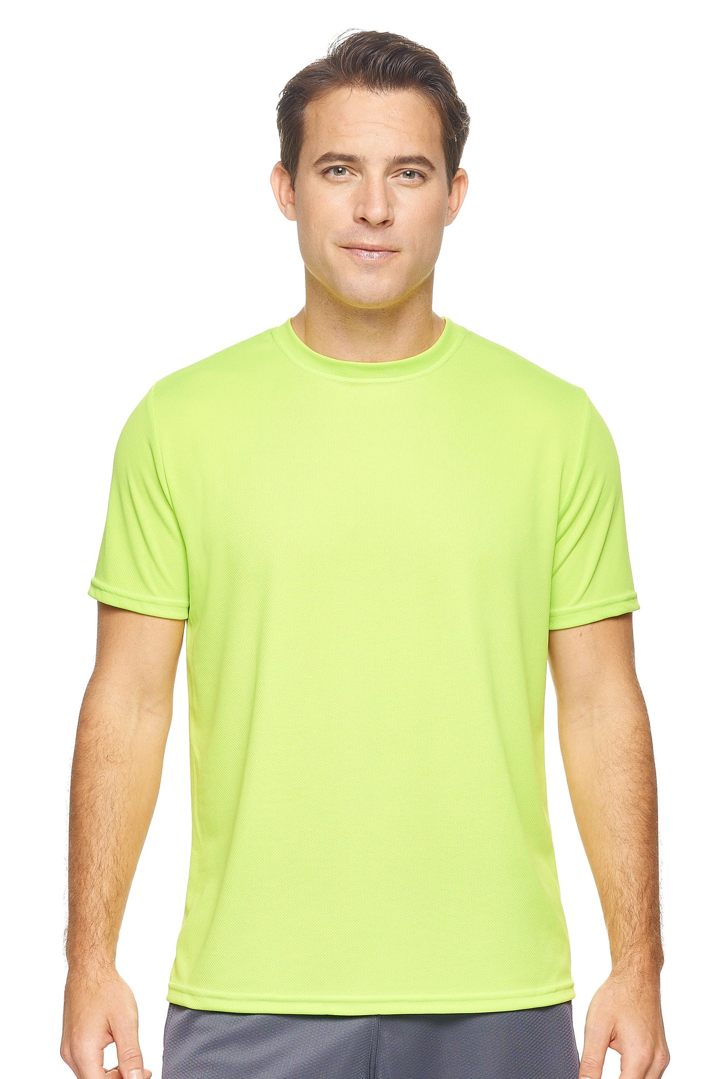 Expert Brand Retail Sportswear Men's Oxymesh Tec Tee Made in USA activewear Key Lime#color_key-lime