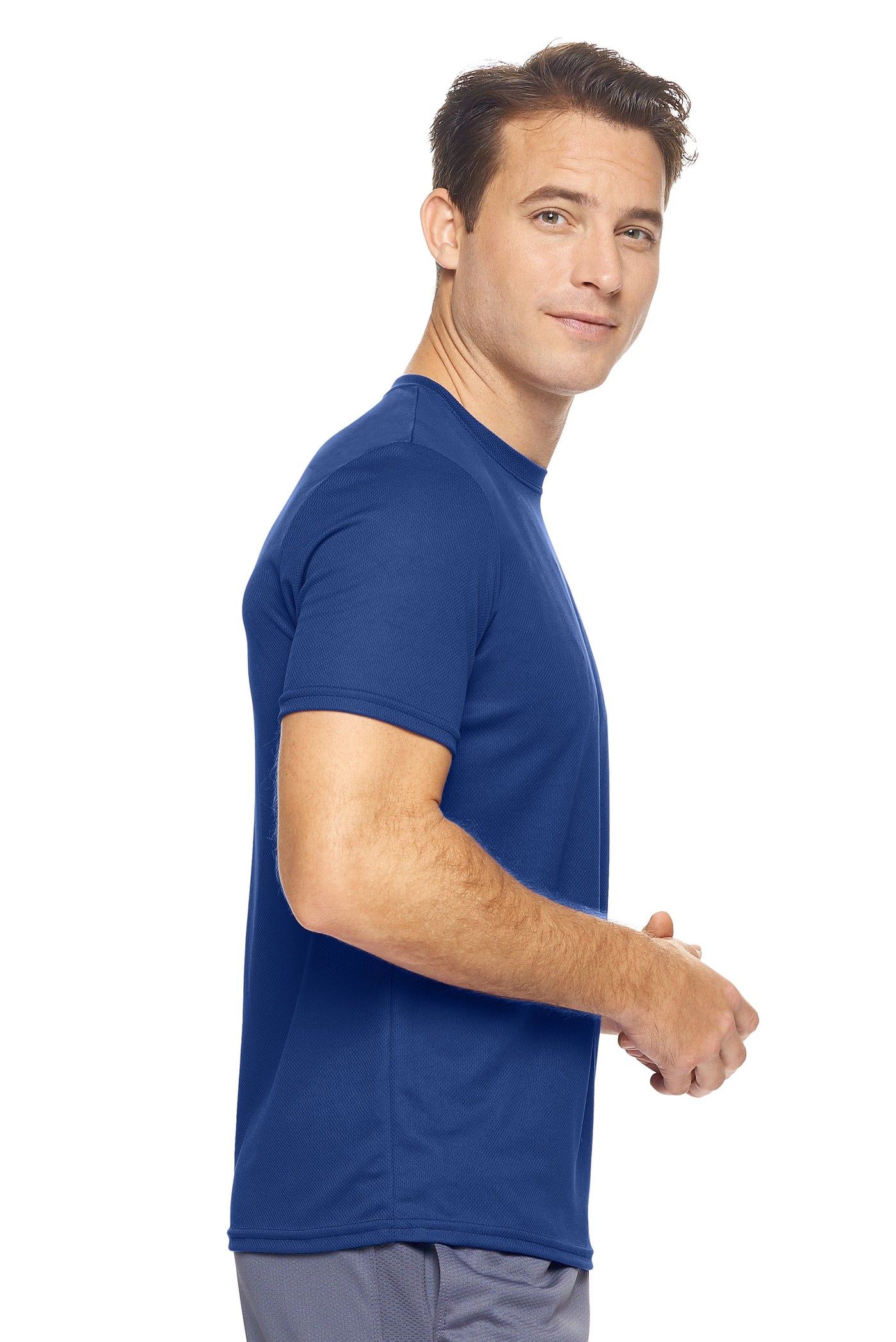 Expert Brand Retail Sportswear Made in USA Men's Oxymesh™ Crewneck Tec Tee navy blue 2#color_navy