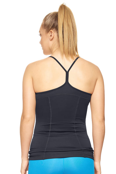 Expert Brand Retail Women's Sportswear Airstretch™ Extreme Racerback Tank Heather black 3#color_black