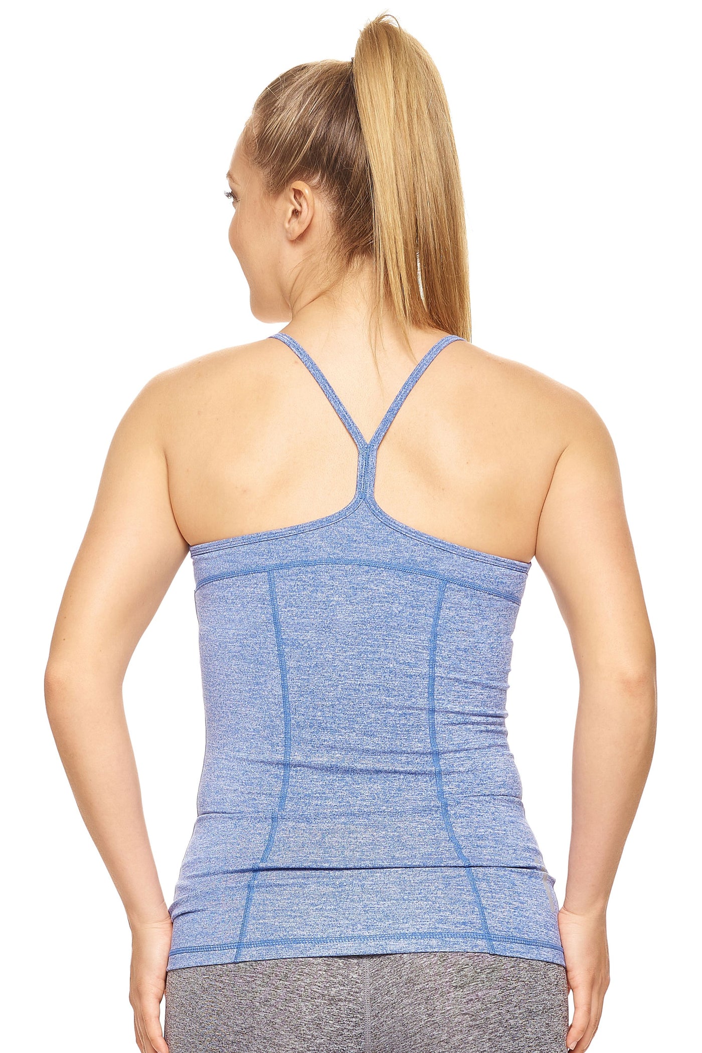 Expert Brand Retail Women's Sportswear Airstretch™ Extreme Racerback Tank Heather Royal 3#color_heather-royal