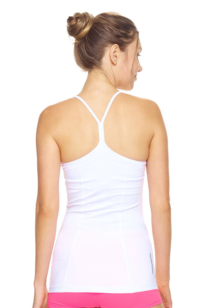 Expert Brand Retail Women's Sportswear Airstretch™ Extreme Racerback Tank white 3#color_white