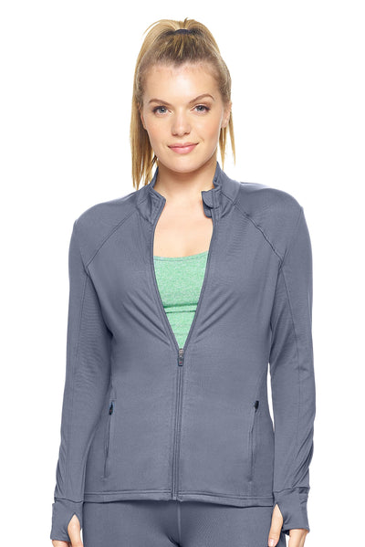 Expert Brand Women's Full Zip Training Jacket in Graphite#color_graphite