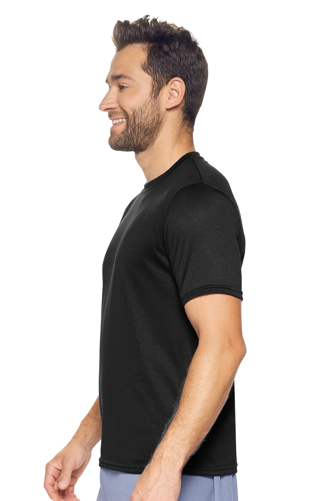 Expert Brand Men's Active Aesthetic Crewneck T-Shirt in Black Image 2#color_black
