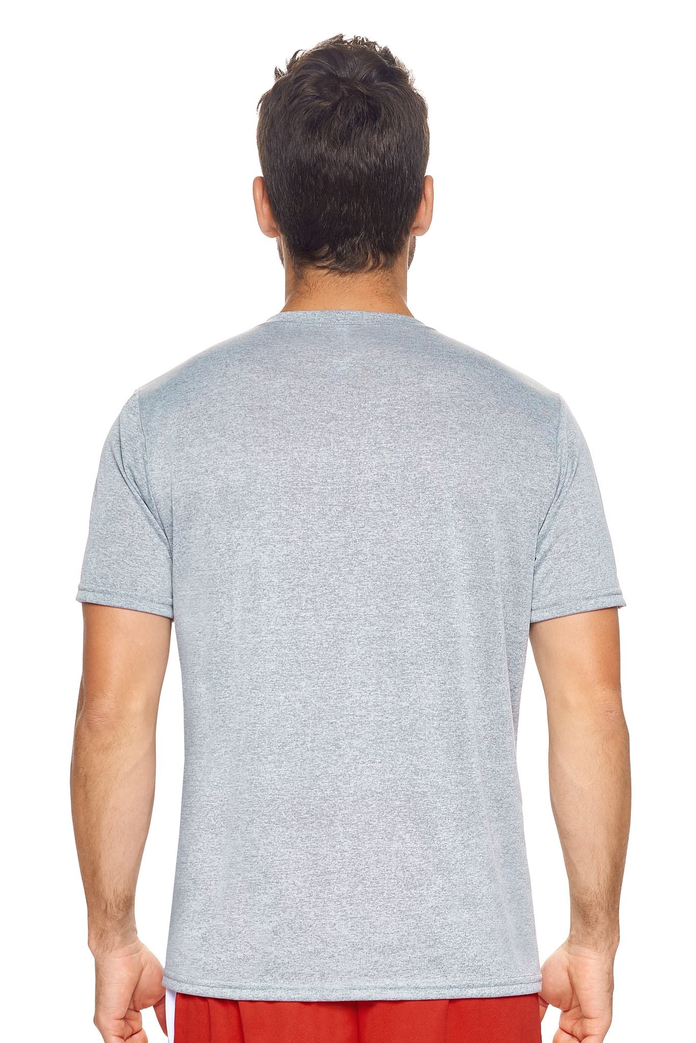 Expert Brand Men's Active Aesthetic Crewneck T-Shirt in Heather Gray Image 3#color_heather-gray
