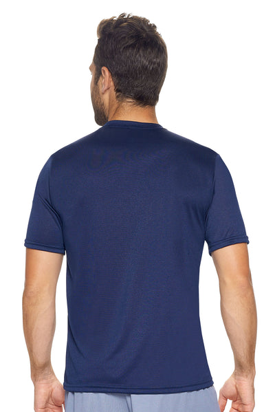Expert Brand Men's Active Aesthetic Crewneck T-Shirt in Navy Image 3#color_navy