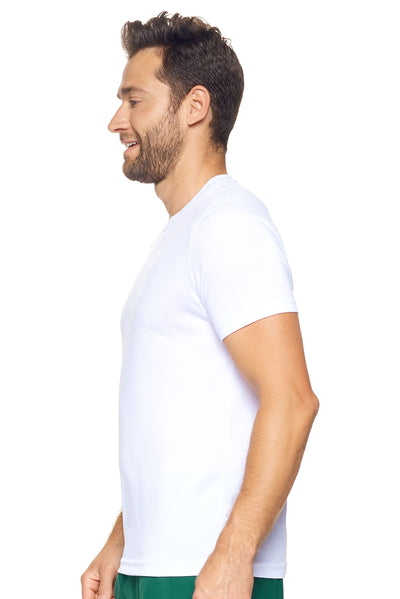Expert Brand Men's Active Aesthetic Crewneck T-Shirt in White Image 2#color_white