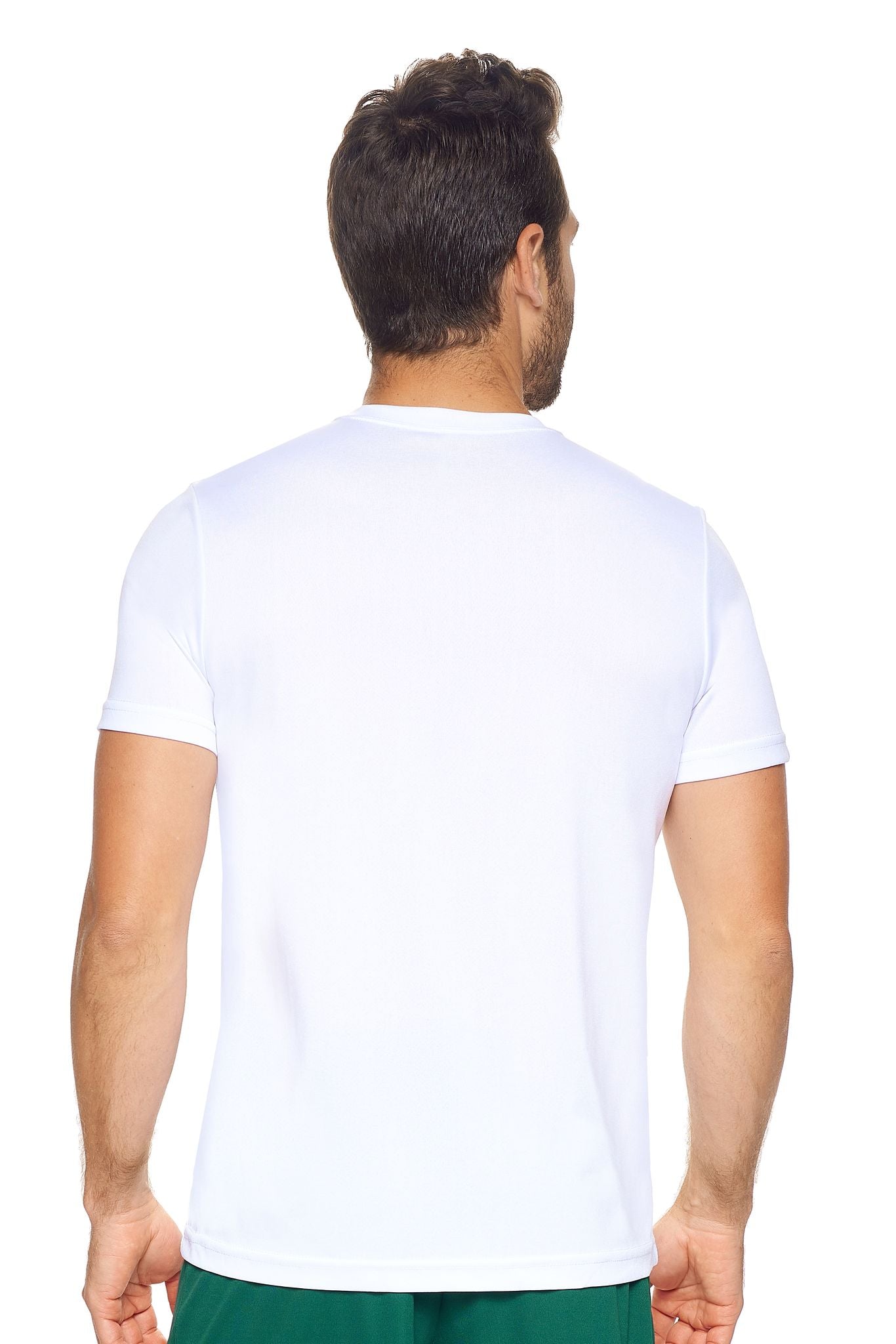 Expert Brand Men's Active Aesthetic Crewneck T-Shirt in White Image 3#color_white