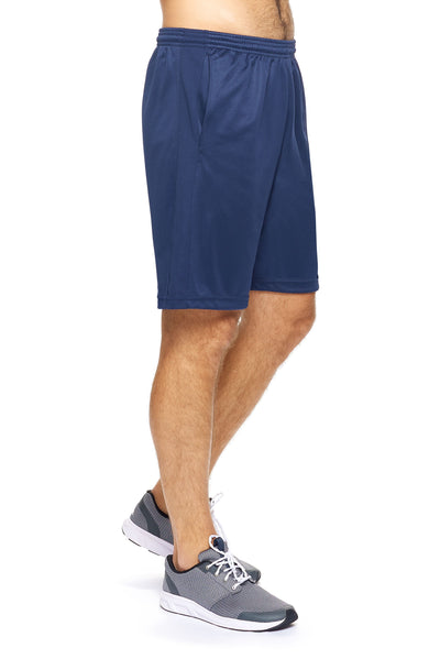 Expert Apparel Men's Active Sphere Shorts in Navy Image 2#color_navy