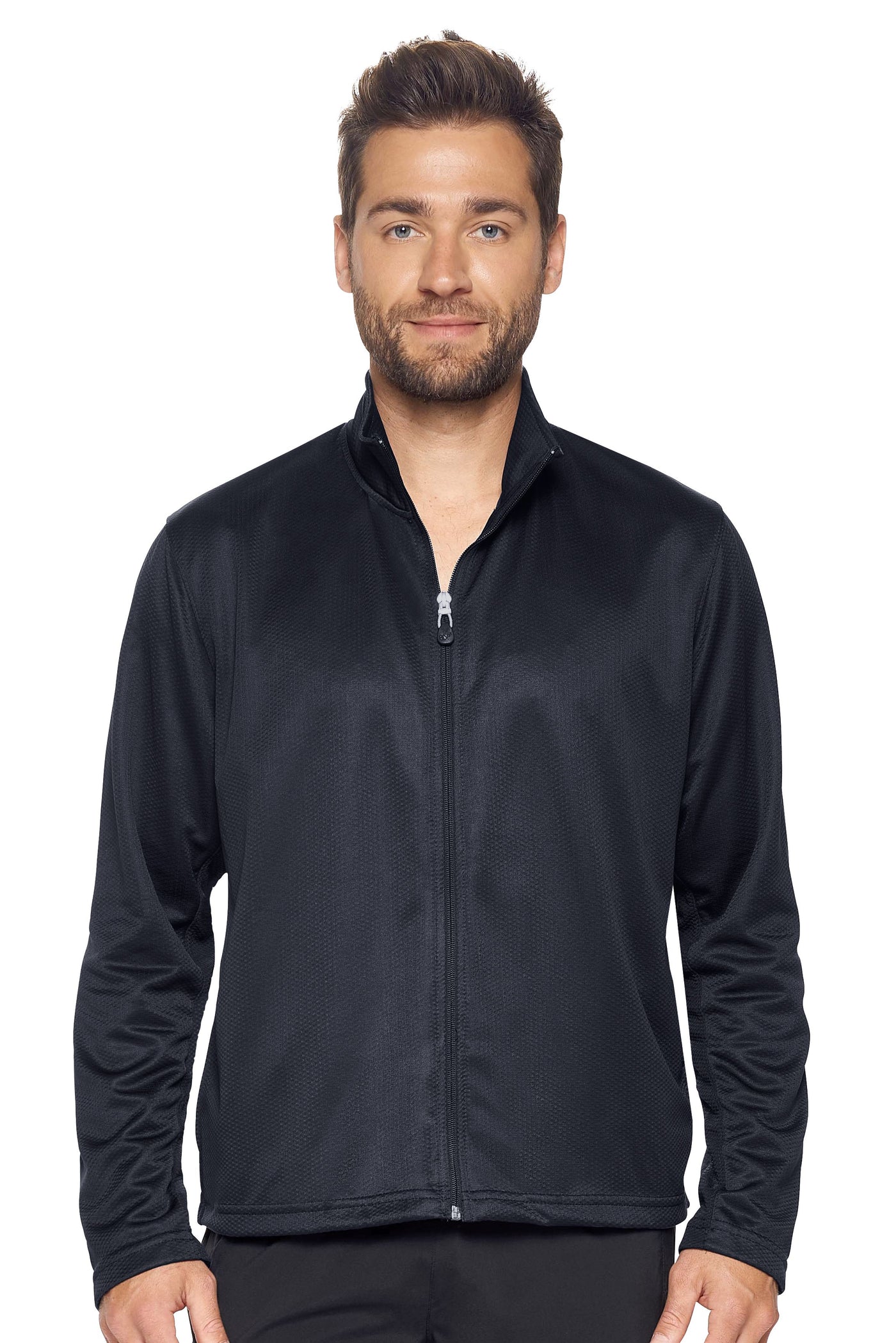 Expert Apparel Men's Sportsman Jacket in Black#color_black