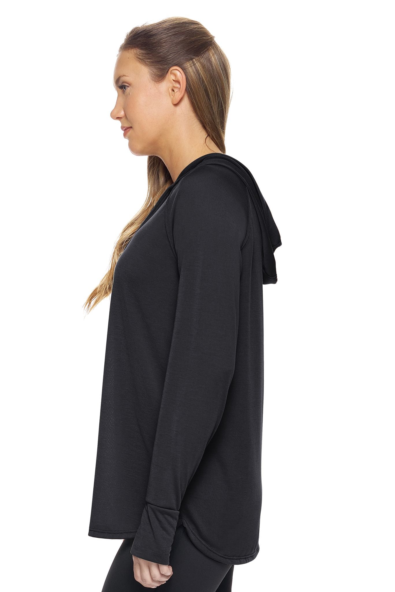 Expert Brand Retail Super Soft Eco-Friendly Performance Apparel Fashion Sportswear Women's Hoodie Long Sleeve Shirt Made in USA black 2#color_black
