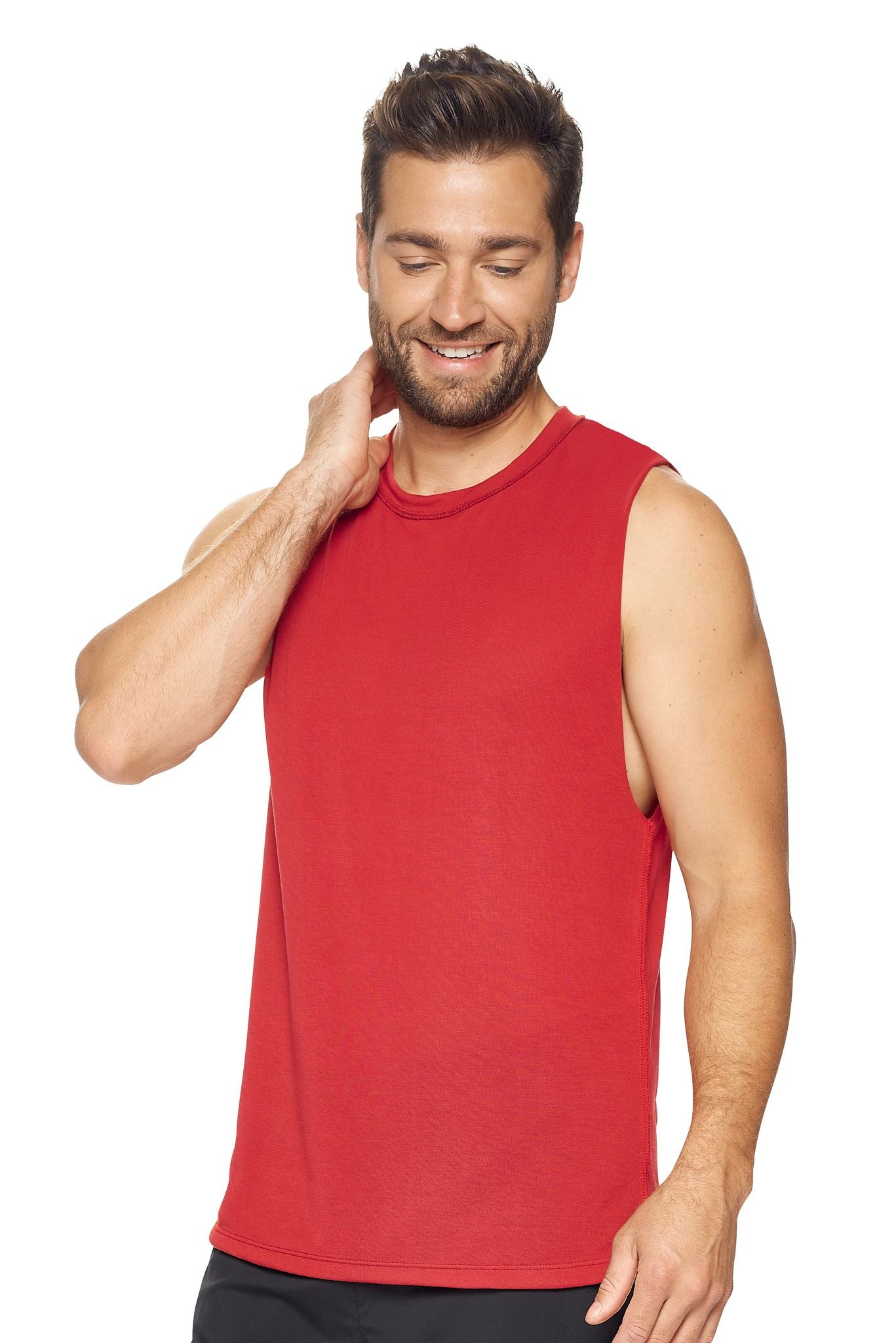 Siro™ Raw Edge Muscle Tee 🇺🇸 - Expert Brand Apparel#color_scarlet