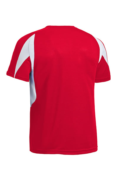 Expert Brand Retail Men's Oxymesh™ Crossroad Colorblock Tee in Red White 2#color_red-white