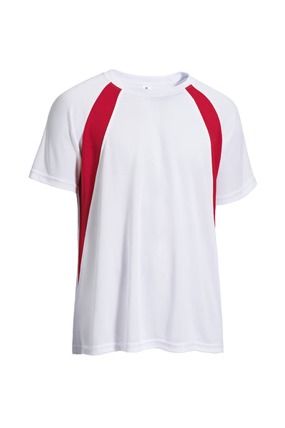 Expert Apparel Men's Oxymesh Raglan Colorblock Tee white red#color_white-red