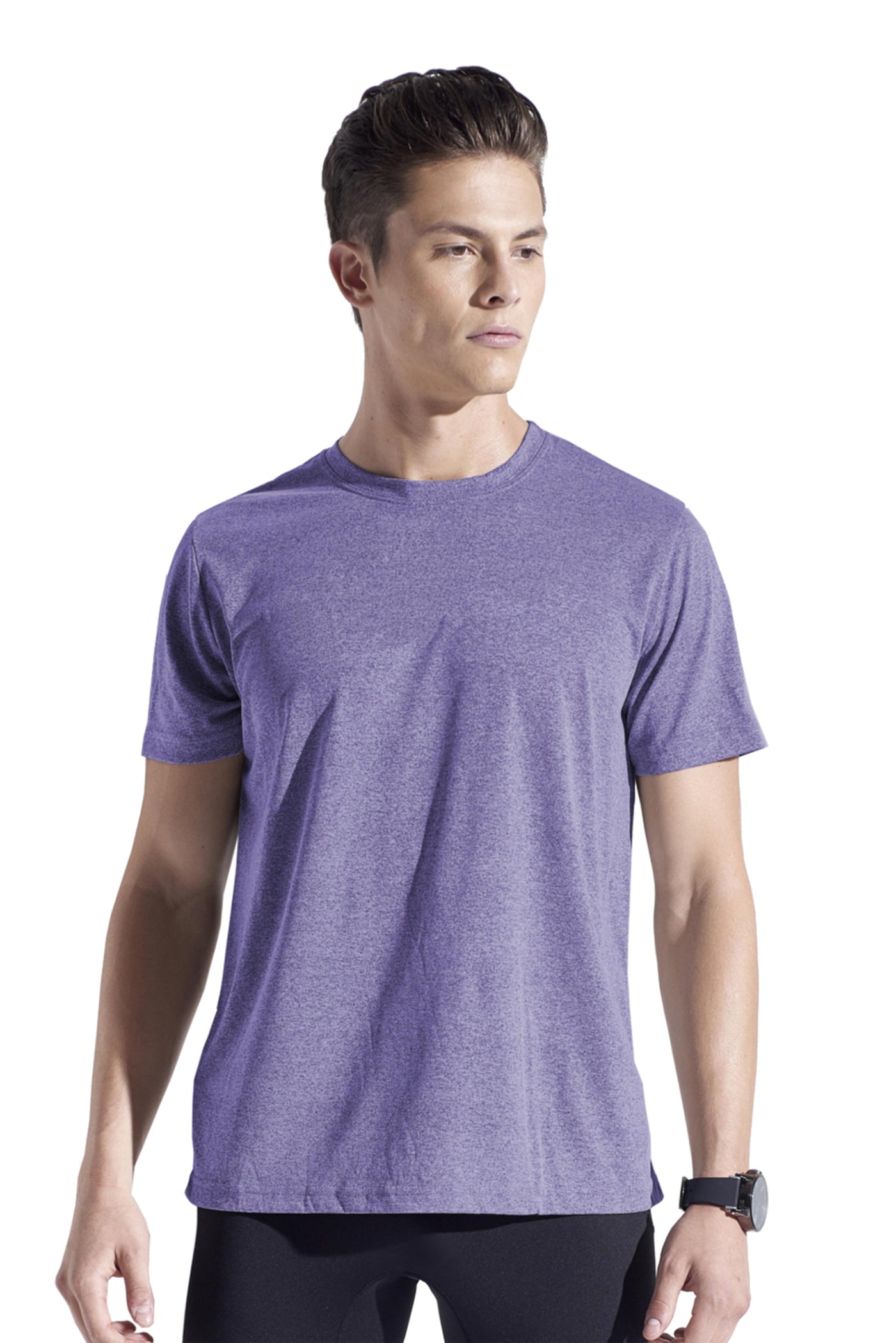 Expert Brand Retail Active Heather Tee in Purple#color_heather-purple