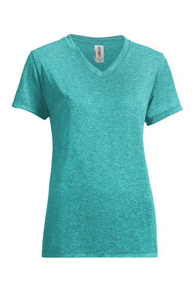 Expert Brand Retail Women's Heather Active Tee Kelly Green#color_heather-kelly