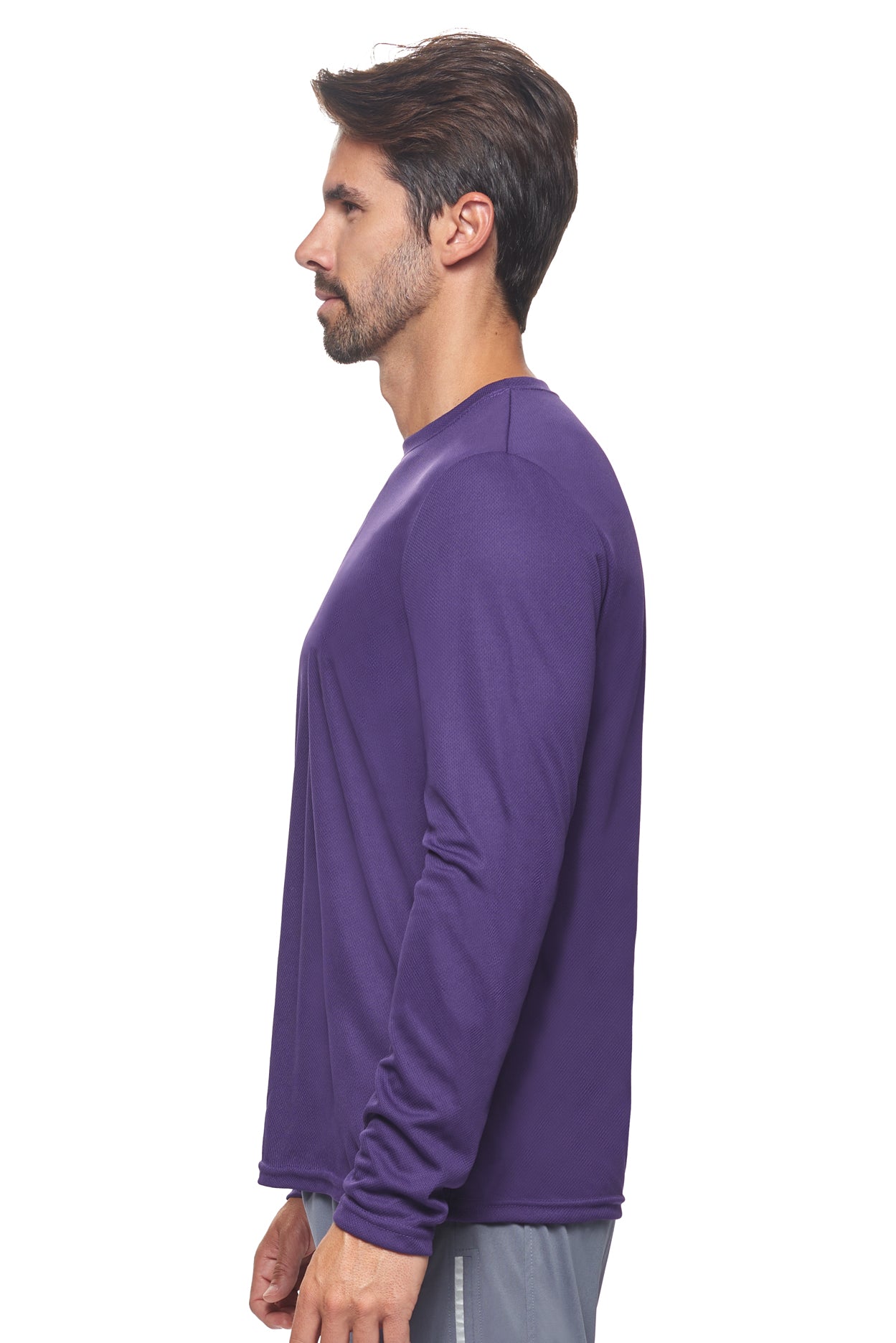 Oxymesh™ Crewneck Long Sleeve Tec Tee 🇺🇸 - Expert Brand Apparel#color_dark-purple