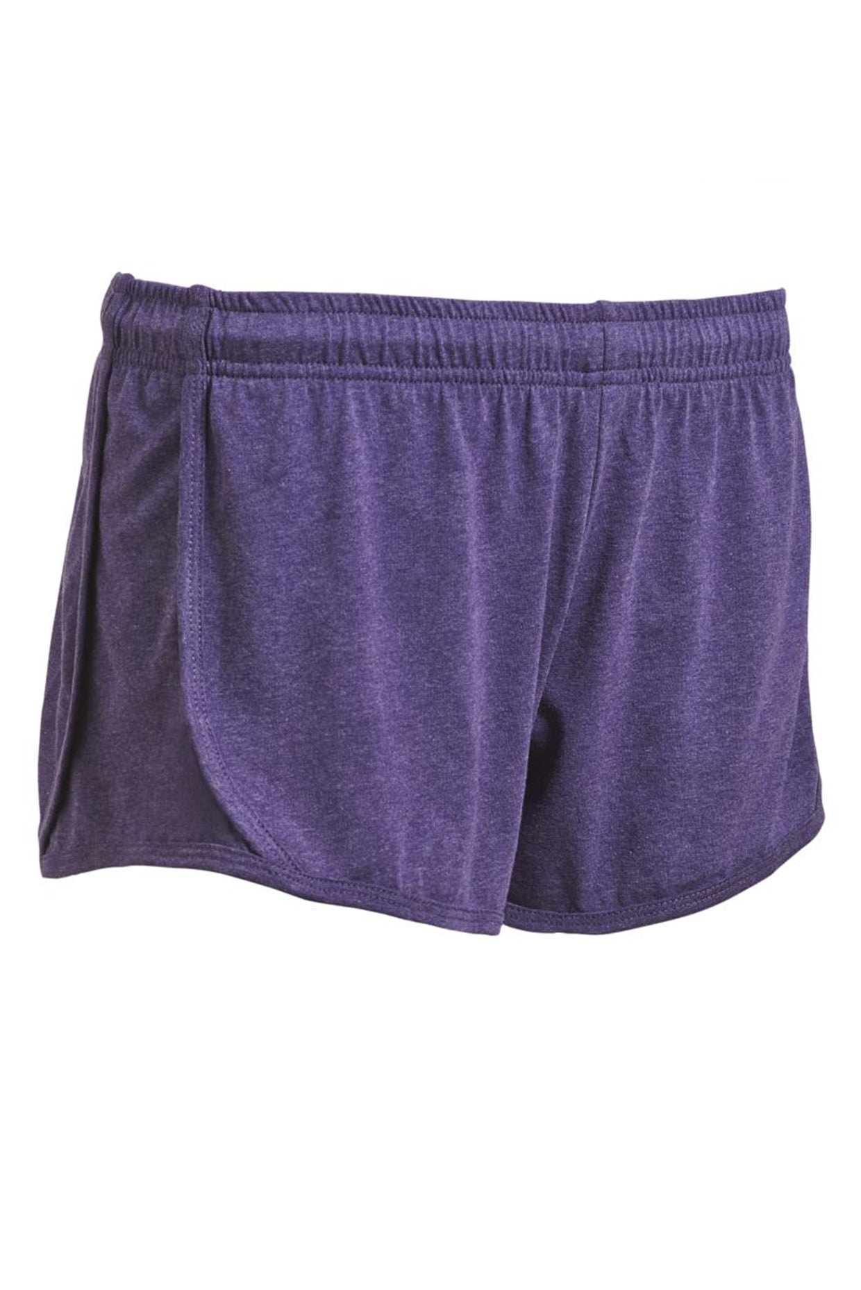 Expert Brand Retail Made in USA sportswear activewear women's shorts heather purple 2#color_dark-heather-purple