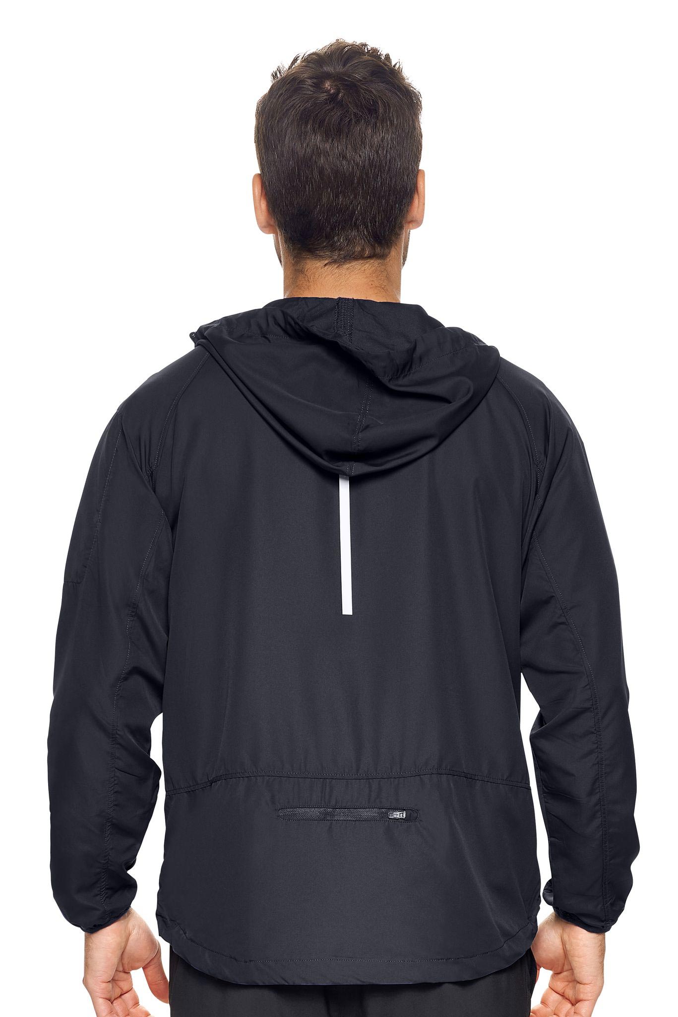 Expert Brand Retail Men's Hooded Swift Tec Water Resistant Jacket Black#color_black