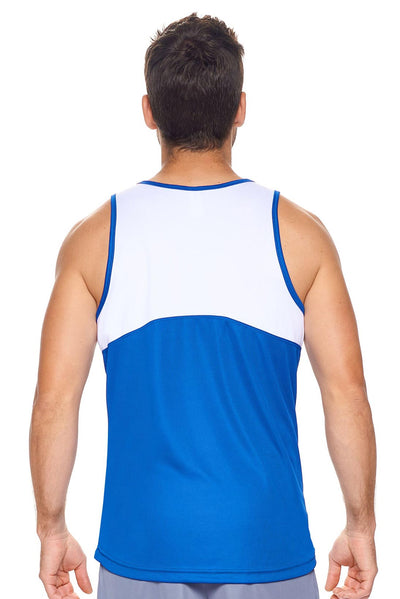 Expert Brand Retail Men's Oxymesh Distance Tank Made in USA Royal Blue White 3#color_royal-white