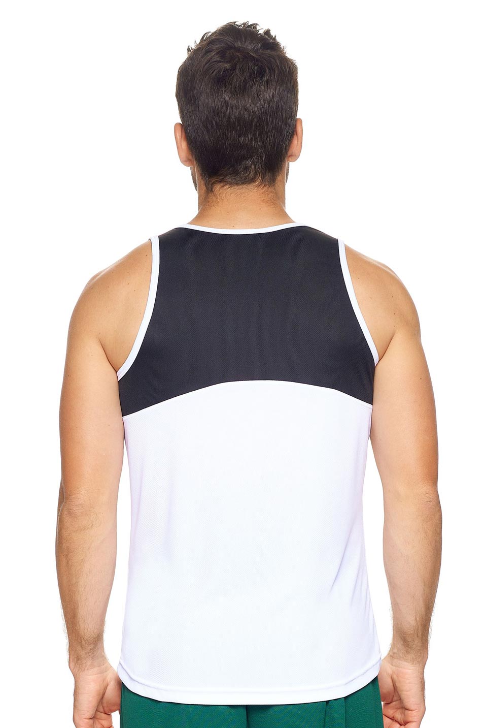 Expert Brand Retail Men's Oxymesh Distance Tank Made in USA White Black 3#color_white-black