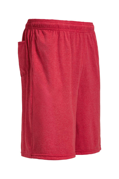 Expert Brand Retail Men's Performance Heather Shorts in red#color_dark-heather-red