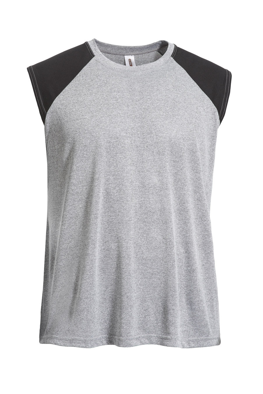 Natural Feel Jersey Colorblock Training Tank 🇺🇸 - Expert Brand Apparel#color_gray-heather-black