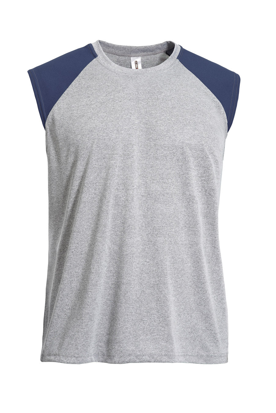 Natural Feel Jersey Colorblock Training Tank 🇺🇸 - Expert Brand Apparel#color_gray-heather-navy