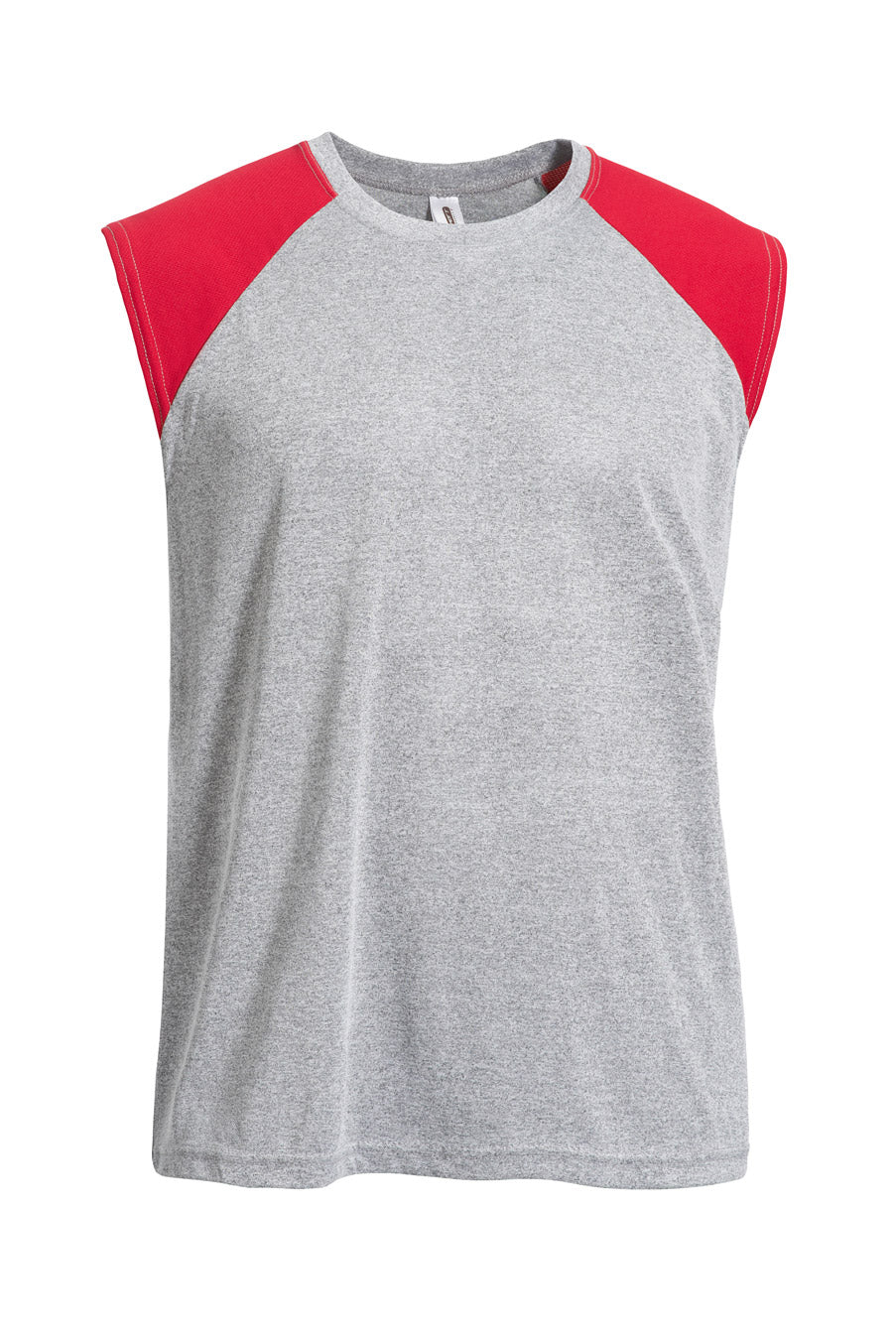 Natural Feel Jersey Colorblock Training Tank 🇺🇸 - Expert Brand Apparel#color_gray-heather-red