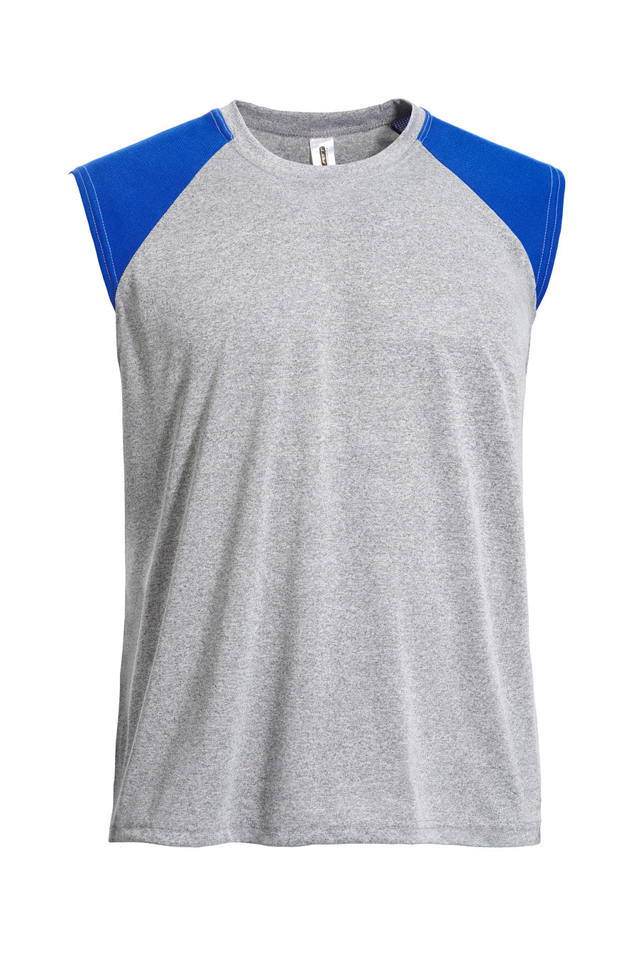 Natural Feel Jersey Colorblock Training Tank 🇺🇸 - Expert Brand Apparel#color_gray-heather-royal