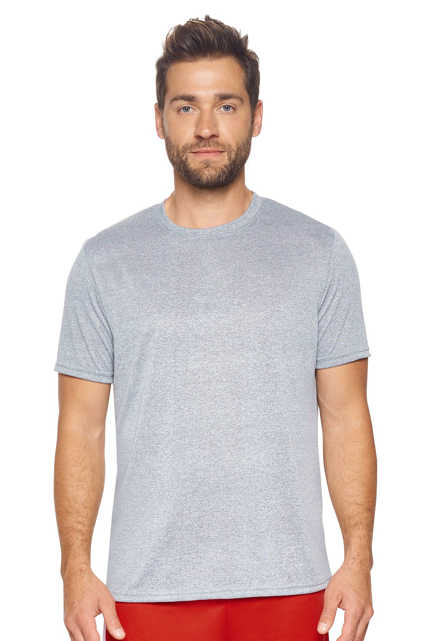 Expert Brand Men's Active Aesthetic Crewneck T-Shirt in Gray Heather#color_heather-gray