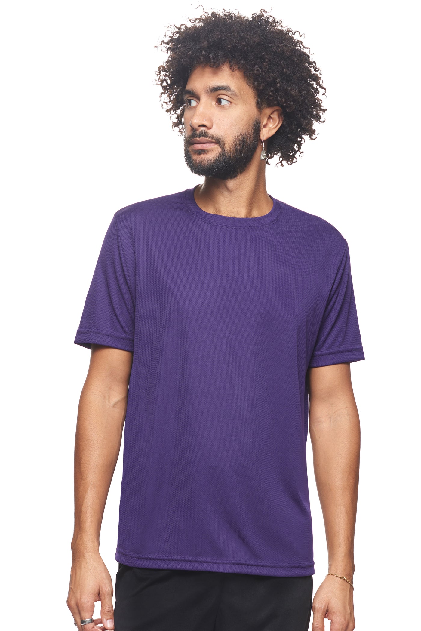 Expert Brand Retail Sportswear Men's Oxymesh Tec Tee Made in USA activewear Dark Purple#color_dark-purple