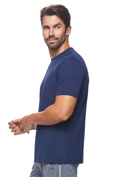 Expert Brand Retail Super Soft Eco-Friendly Performance Apparel Fashion Sportswear Men's Crewneck T-Shirt Made in USA navy blue 2#color_navy
