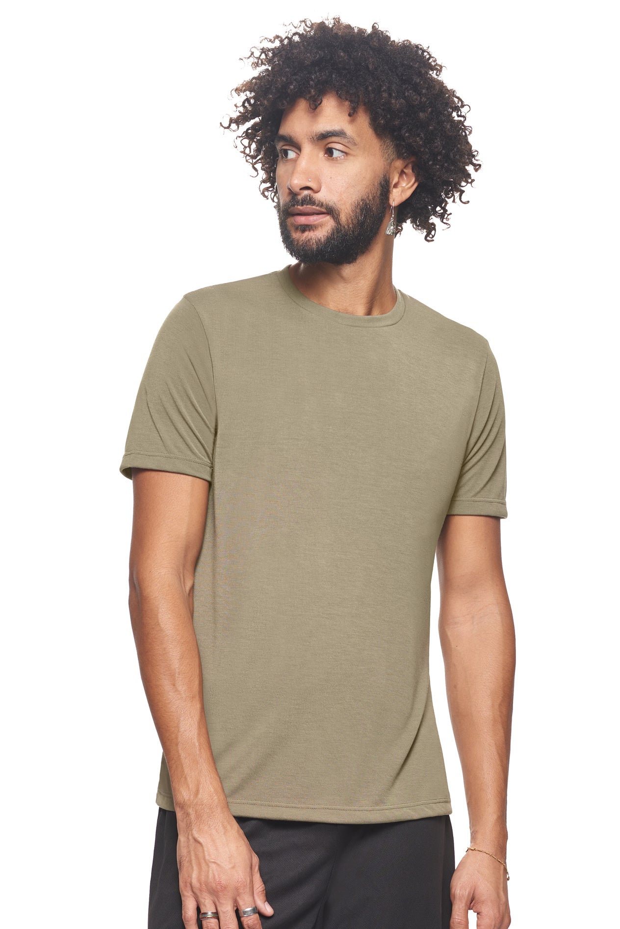 Expert Brand Retail Super Soft Eco-Friendly Performance Apparel Fashion Sportswear Men's Crewneck T-Shirt Made in USA olive green#color_olive