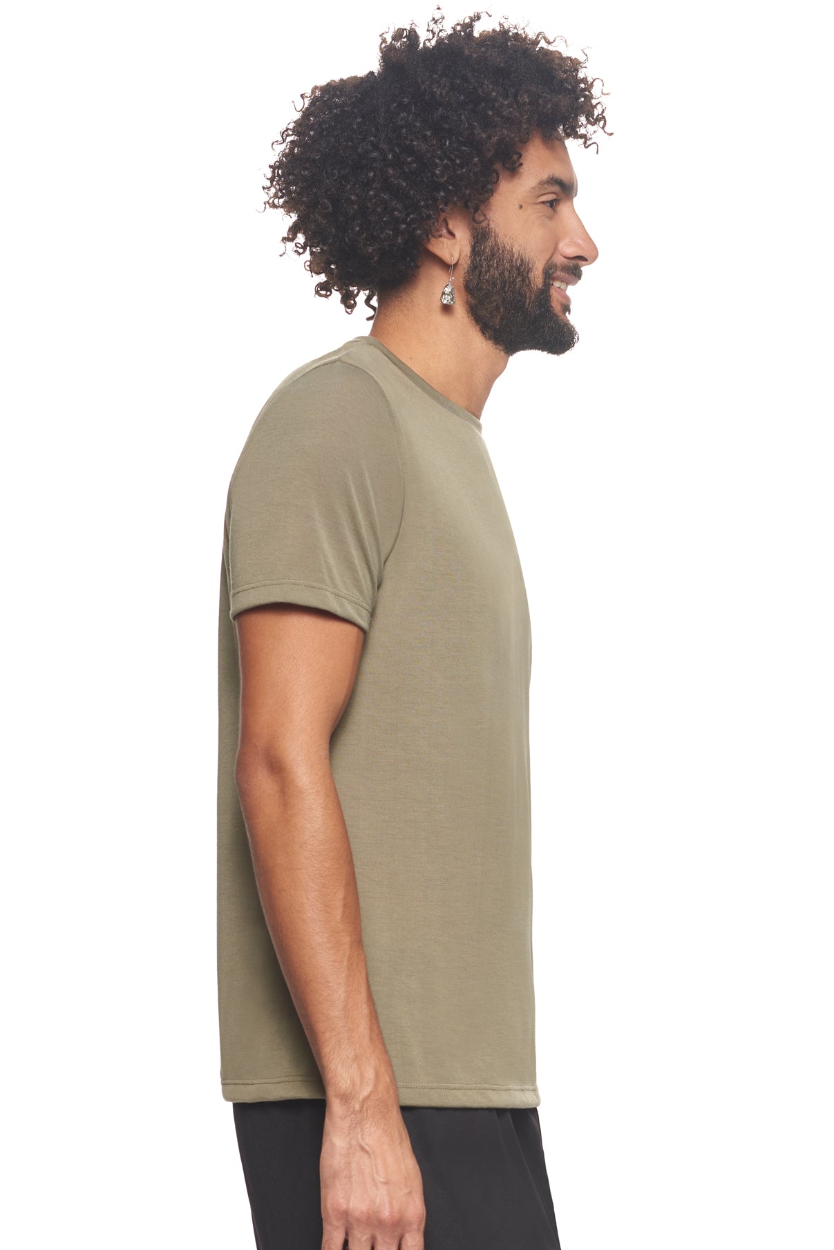Expert Brand Retail Super Soft Eco-Friendly Performance Apparel Fashion Sportswear Men's Crewneck T-Shirt Made in USA olive green 2#color_olive