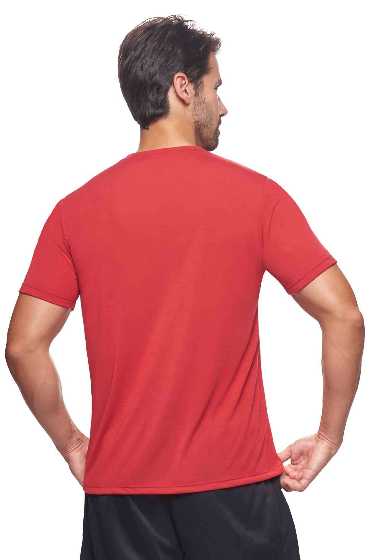 Expert Brand Retail Super Soft Eco-Friendly Performance Apparel Fashion Sportswear Men's Crewneck T-Shirt Made in USA scarlet 3#color_scarlet