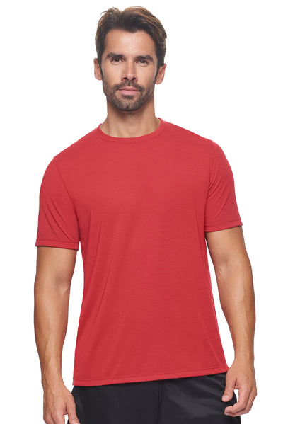 Expert Brand Retail Super Soft Eco-Friendly Performance Apparel Fashion Sportswear Men's Crewneck T-Shirt Made in USA scarlet#color_scarlet