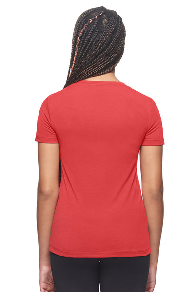 Expert Brand Retail Soft Eco-Friendly Women's Sportswear Women's Scoop Neck Shirt Made in USA scarlet red 3#color_scarlet