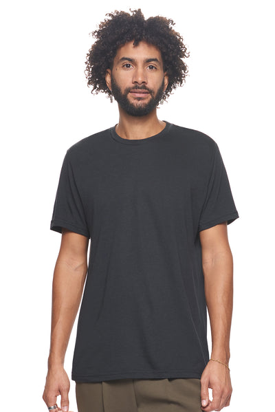 Expert Brand Retail Sustainable Eco-Friendly Hemp Organic Cotton Men's crewneck T-Shirt Made in the USA#color_black