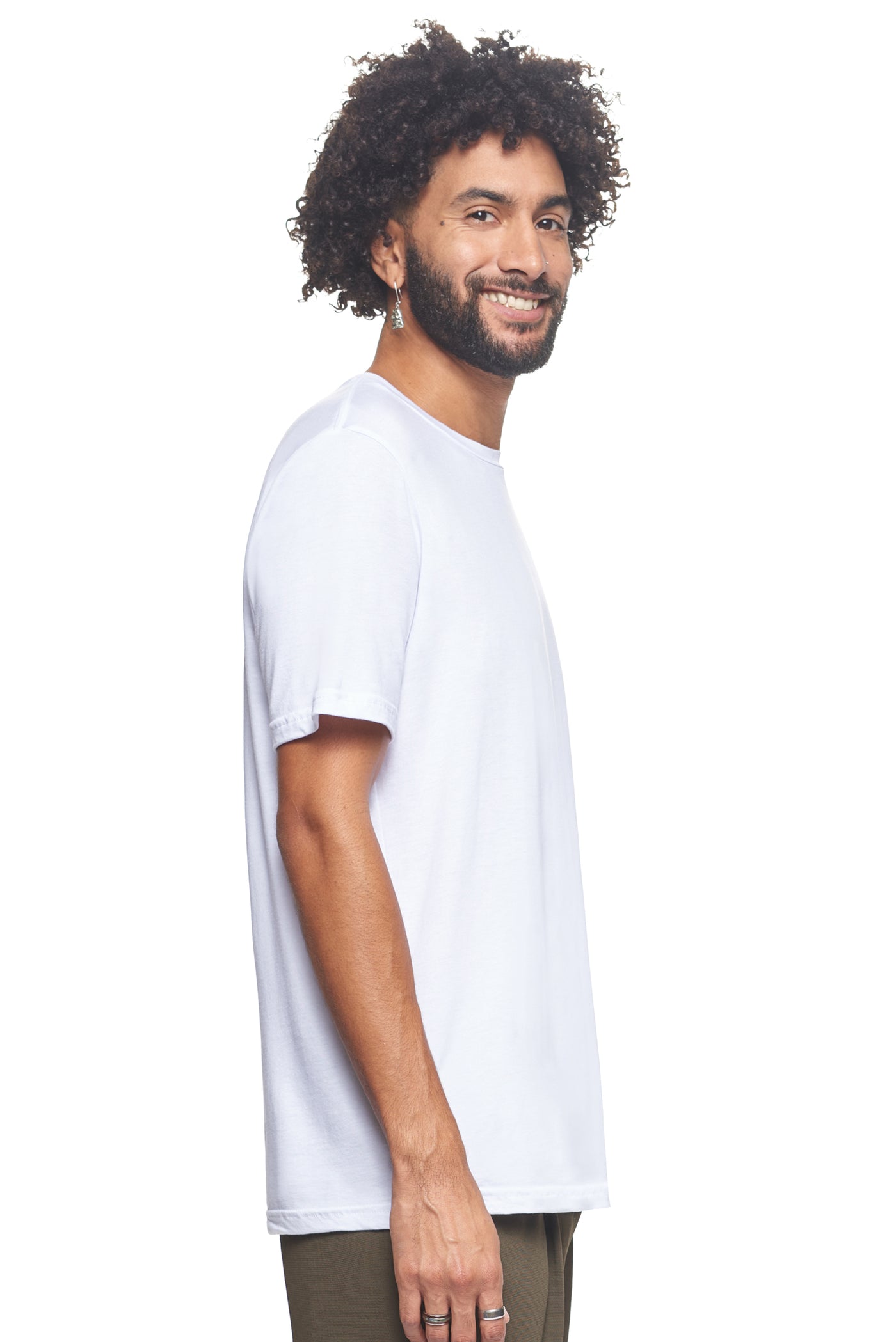 Expert Brand Retail Sustainable Eco-Friendly Hemp Organic Cotton Men's crewneck T-Shirt Made in the USA white 2#color_white