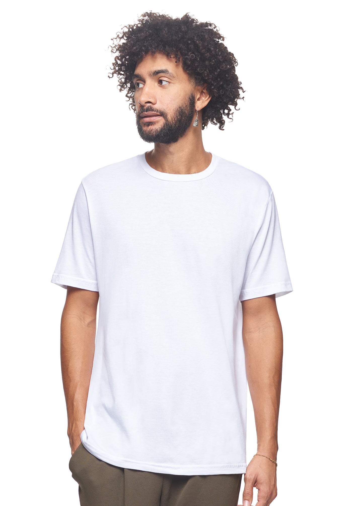 Expert Brand Retail Sustainable Eco-Friendly Hemp Organic Cotton Men's crewneck T-Shirt Made in the USA white#color_white