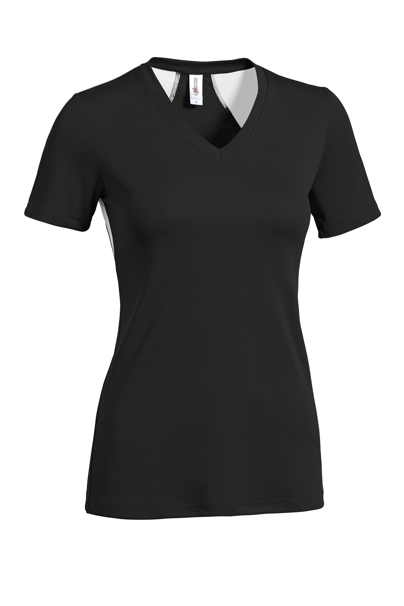 Expert Brand Retail Women's Angel Wings V-Neck Made in USA black#color_black-white